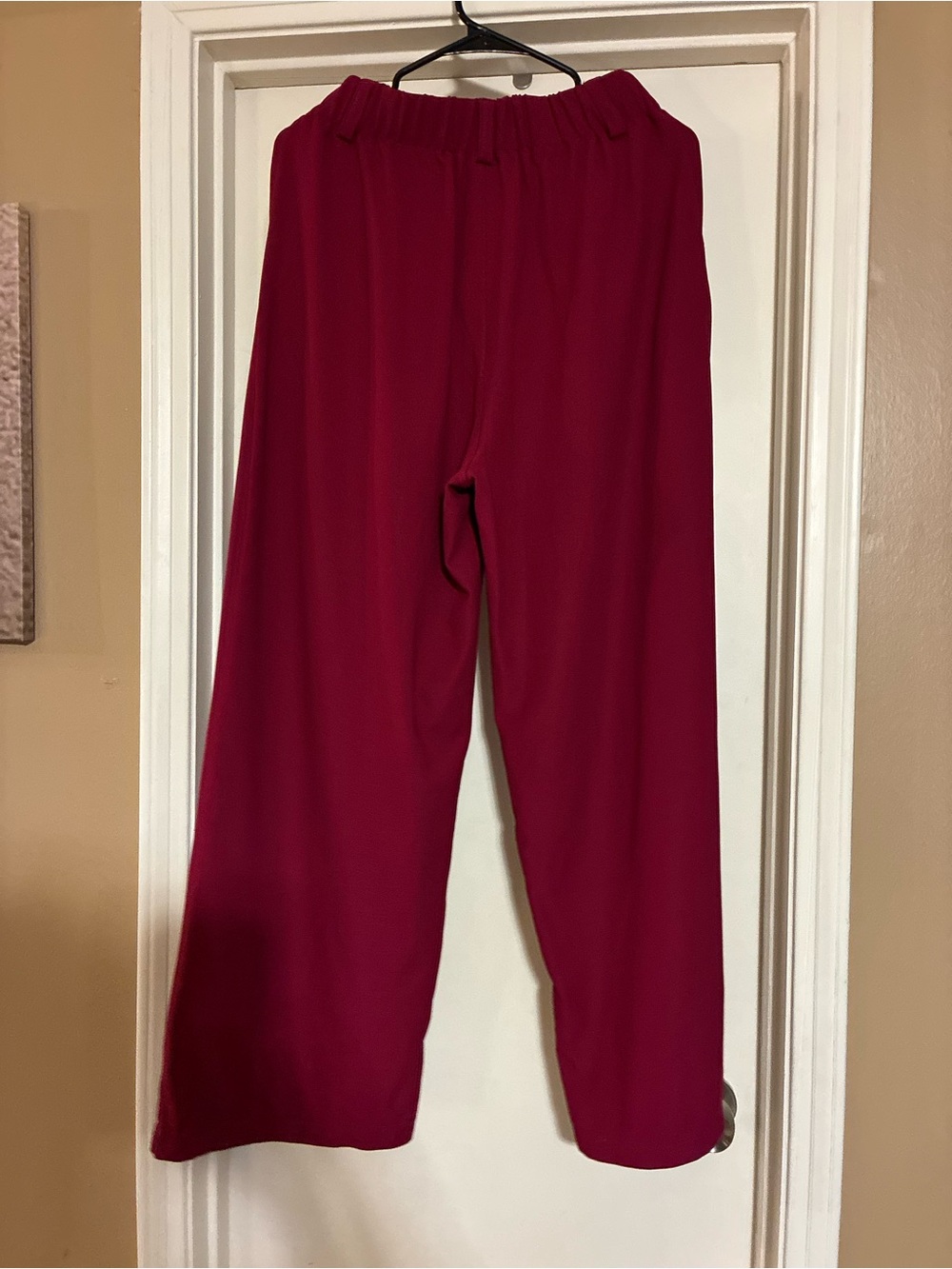 HALARA Wide-Leg High-Waist Pants in Deep Berry - Picture 4 of 5